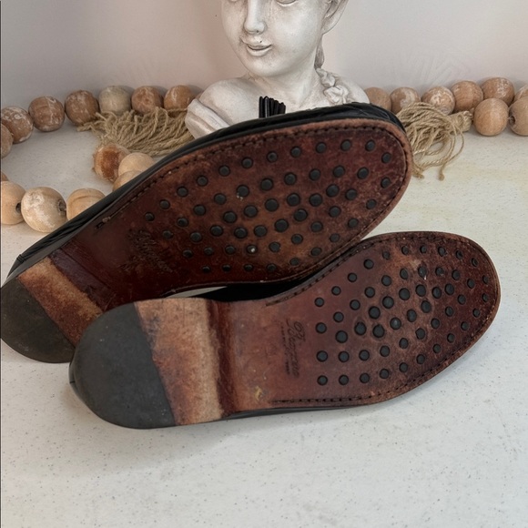 Bragano Cole Haan (MADE IN ITALY) Men’s Loafers Black Leather Tassels 9.5 - Picture 7 of 13